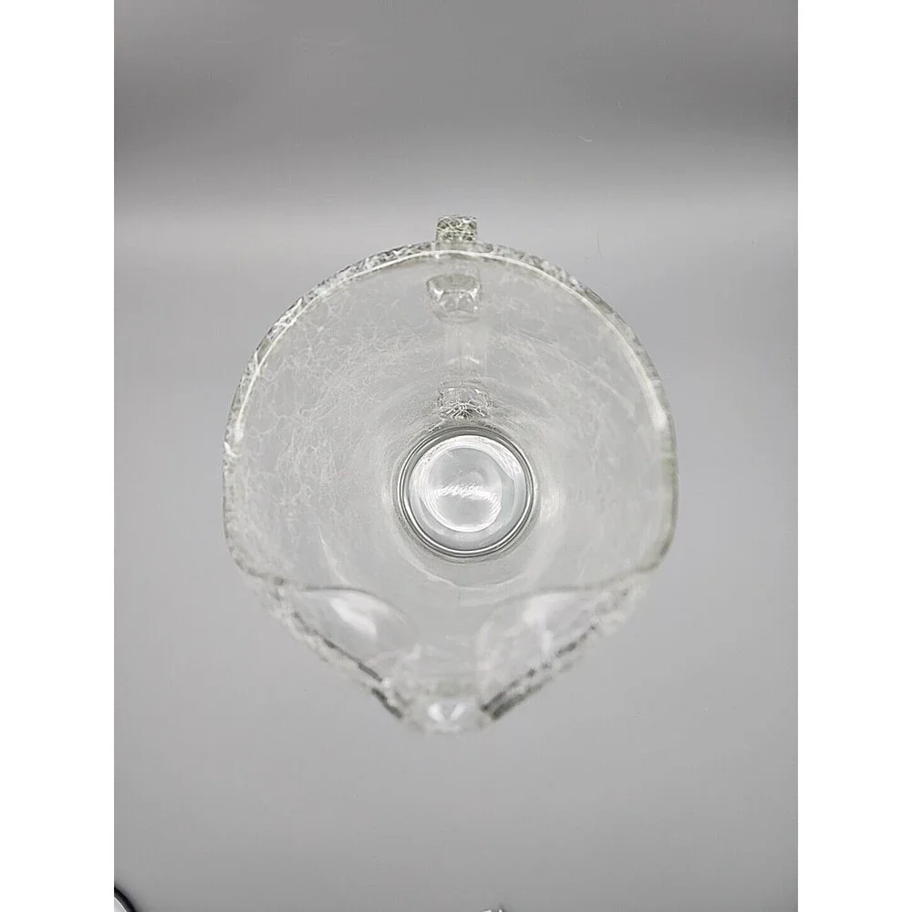 Vintage Hazel Atlas Glass Spaghetti Drizzle String Glass Beverage Pitcher Heavy